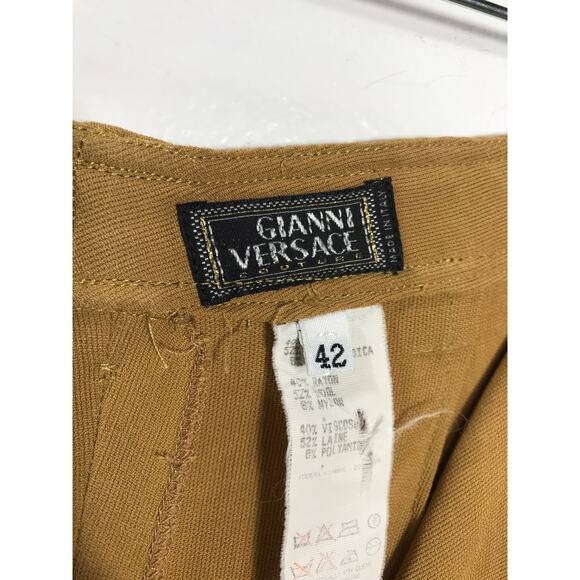Gianni Versace Couture VTG Women's 42/8 Pants Gold Designer Chic Professional - Picture 5 of 8